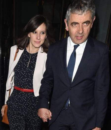 Louise Ford with her partner Rowan Atkinson.